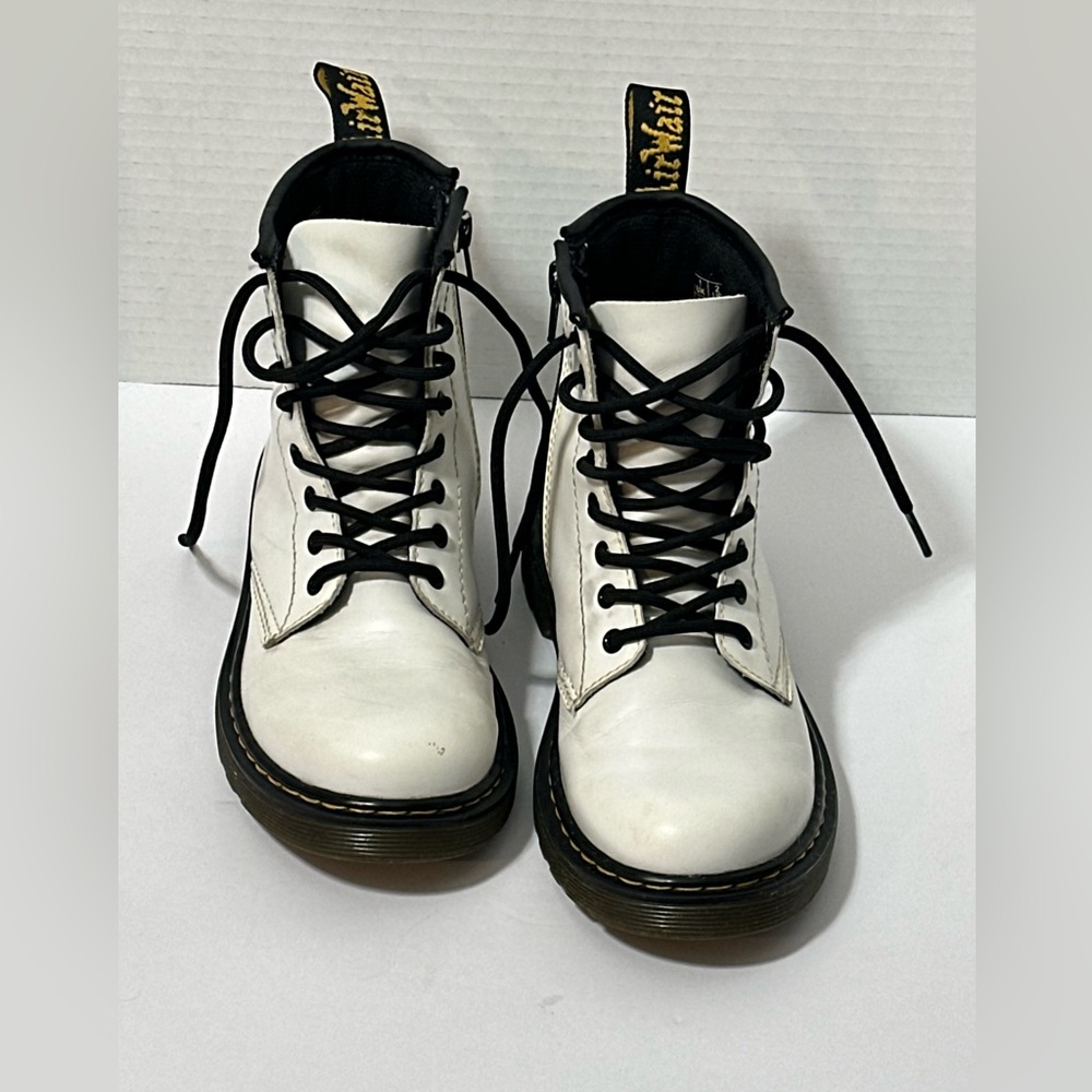Dr. Martens White and Black Combat Boots size 2